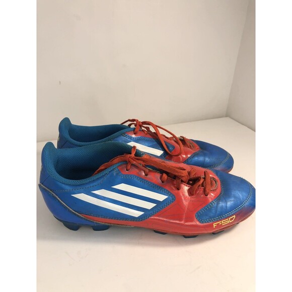 Adidas F50 Size 6 Soccer Cleats - Red/White/Blue V24800 - Picture 11 of 12